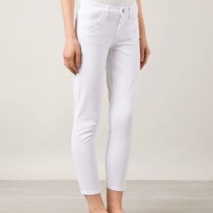 Goldsign ‘Glam’ Ankle Skinny Jeans in White Low Rise Stretchy Minimalist Sz 26